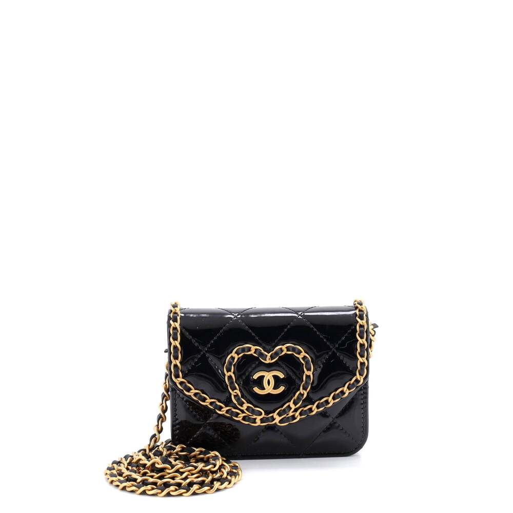 Chanel Heart Chain Flap Bag Quilted #228732C47B